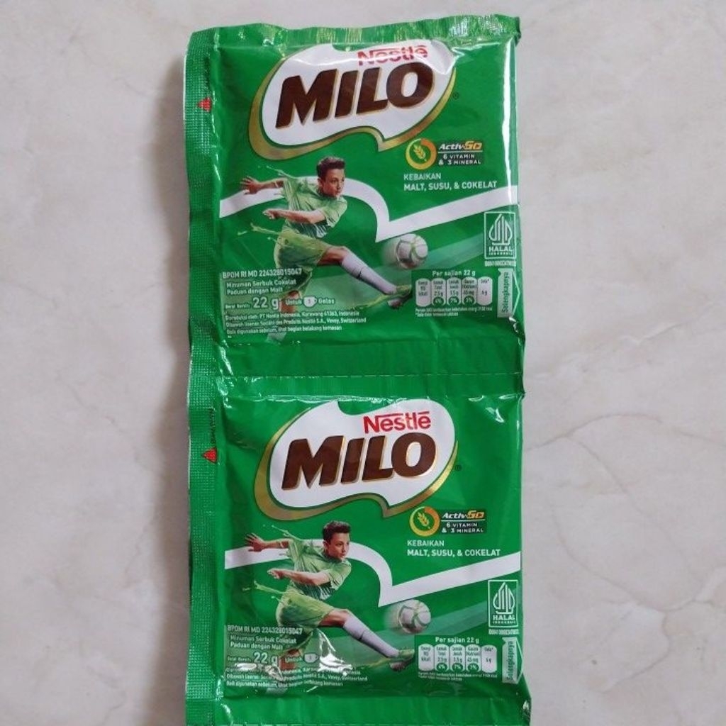 

Susu Milo Activ-Go 1 renteng / renceng isi 10 Sachet x 22g
