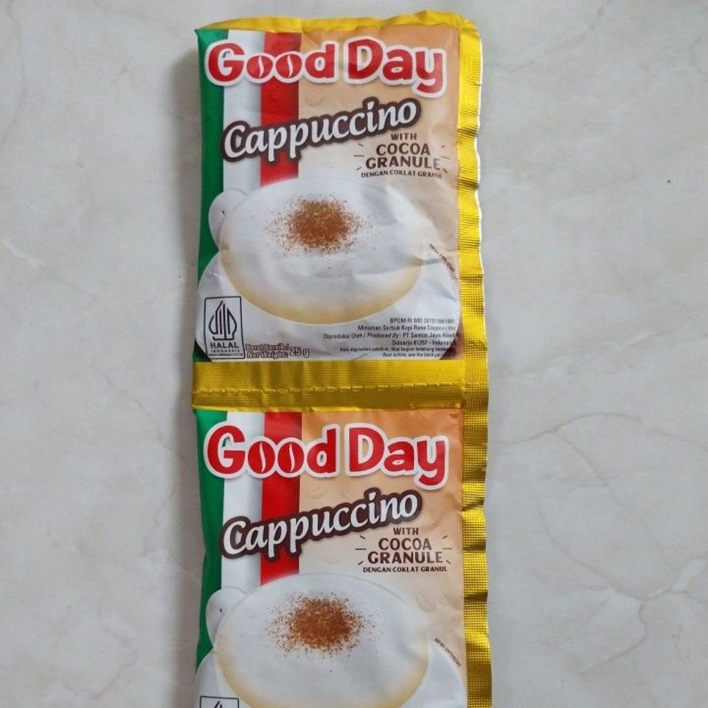

Good Day Cappucino 1 renteng renceng isi 10 Sachet × 25g