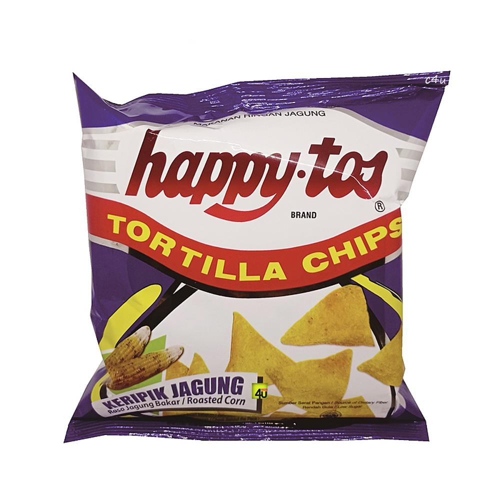 

Happy toast tortilla chip jagung bakar biru 55gr