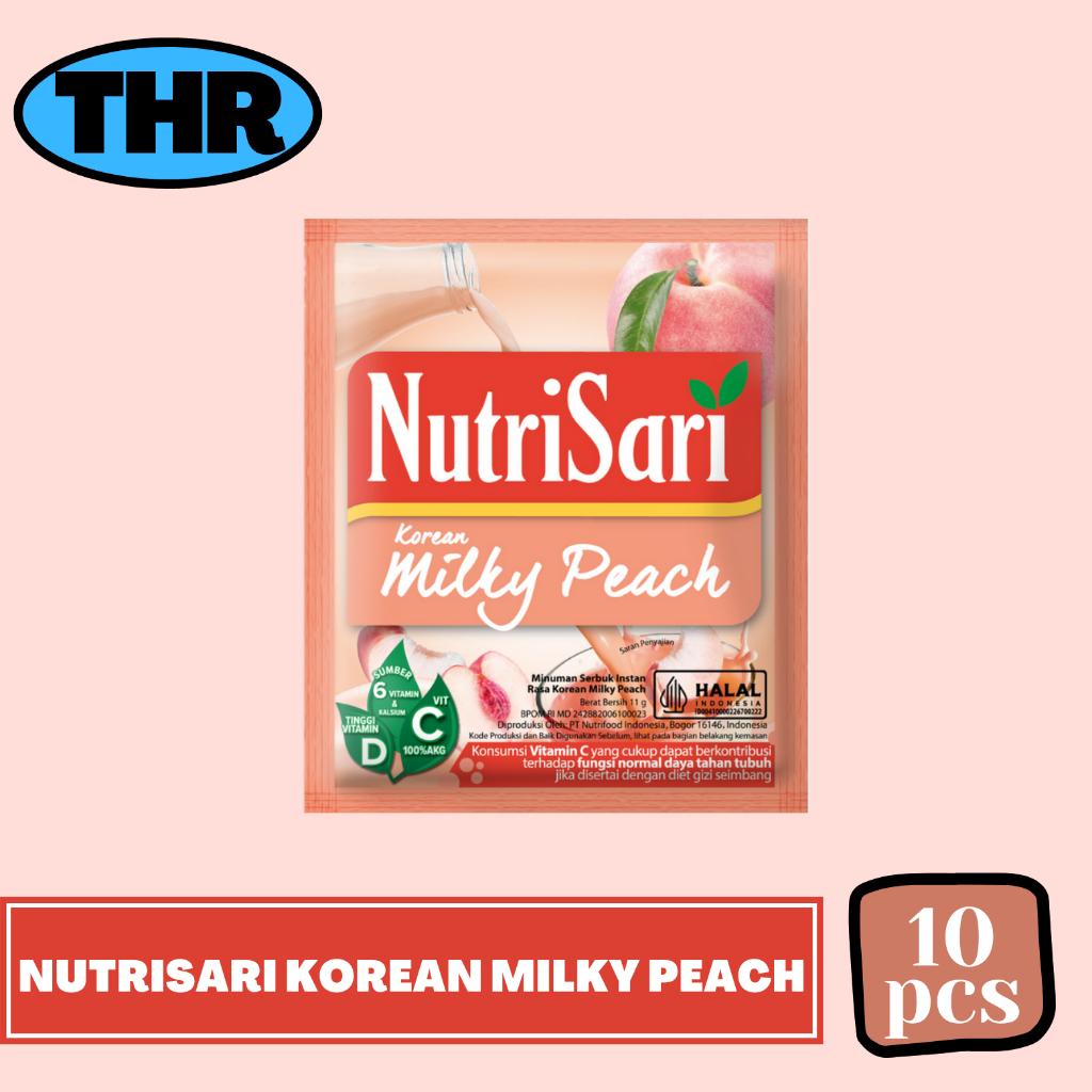 

Nutrisari Korean Milky Peach 1 Renceng isi 10pcs