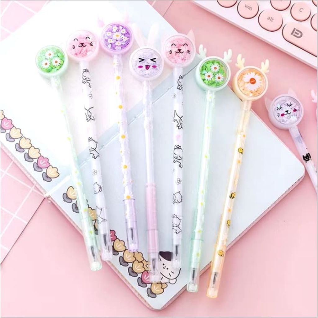 

Pulpen karakter Gliter Motif Lucu Alat Tulis