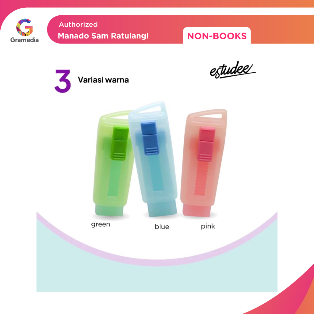 

Gramedia Manado-Penghapus Estudee Push & Pull Eraser Pink