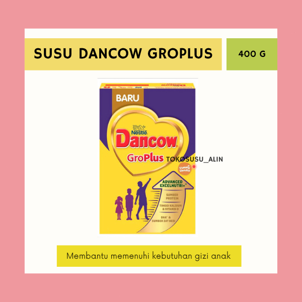 

SUSU DANCOW GROPLUS 400 G / SUSU PERTUMBUHAN ANAK 1+ TAHUN