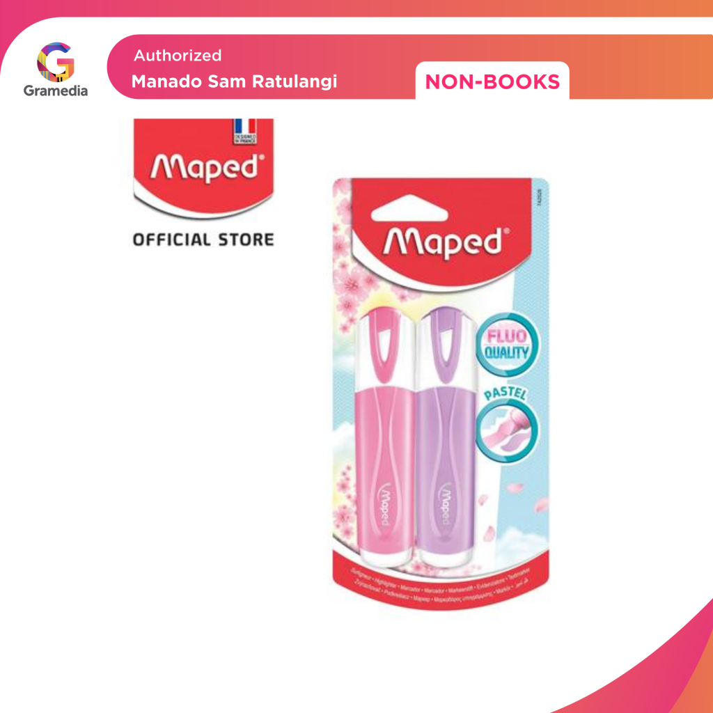 

Gramedia Manado-Maped FluoPeps Classic Pastel AssCol x2 (blister)