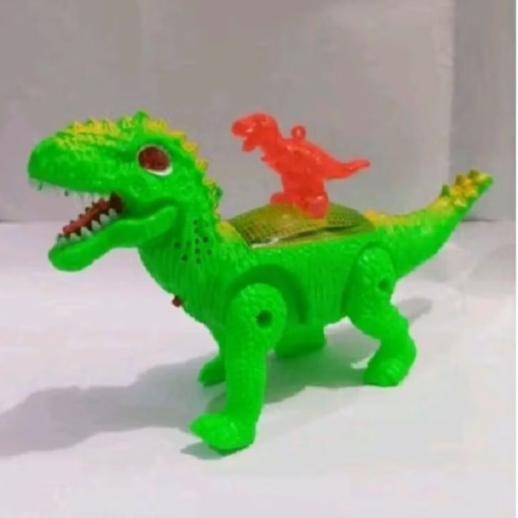mainan robot dinosaurus dino jalan nyala