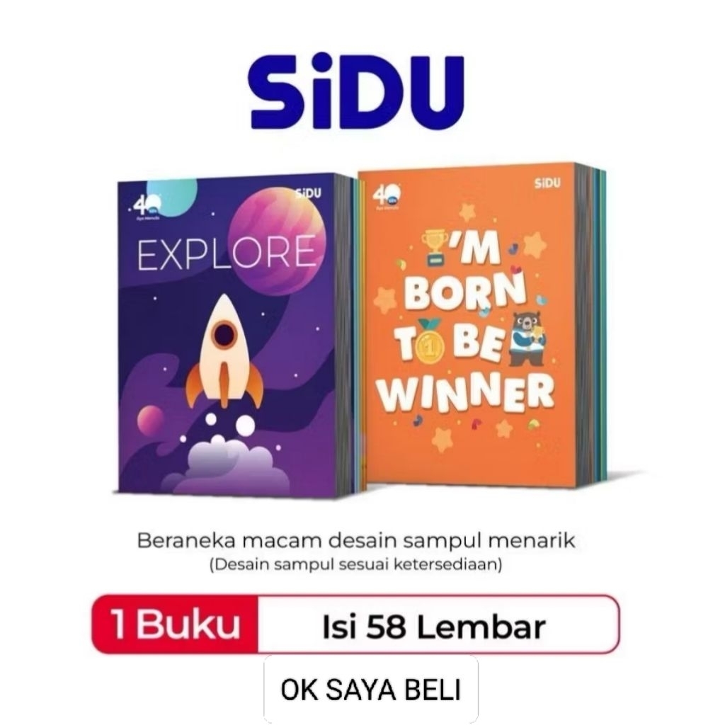 

SIDU BUKU TULIS 58 LEMBAR ISI 1 PACK TEBAL MURAH PROMO