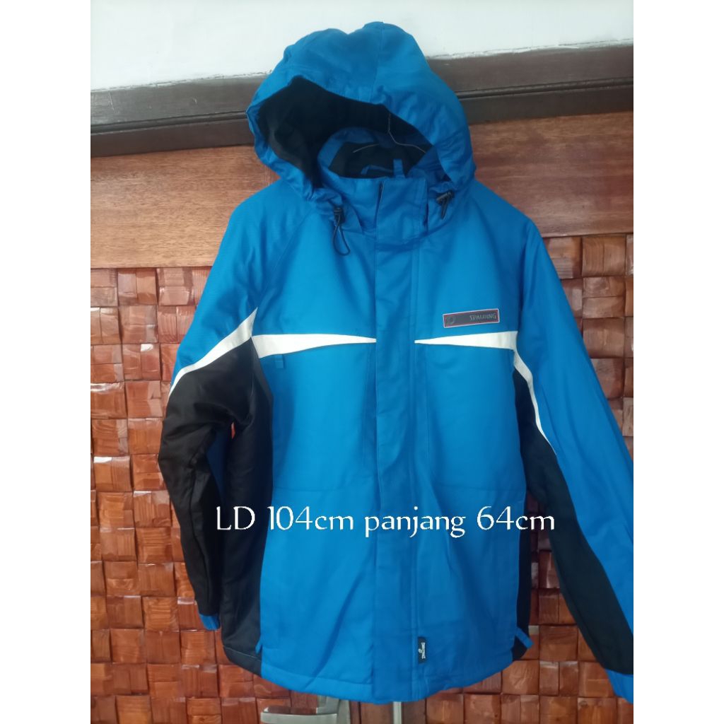 Jaket outdoor Spalding anti air, jaket snowboard anak remaja preloved