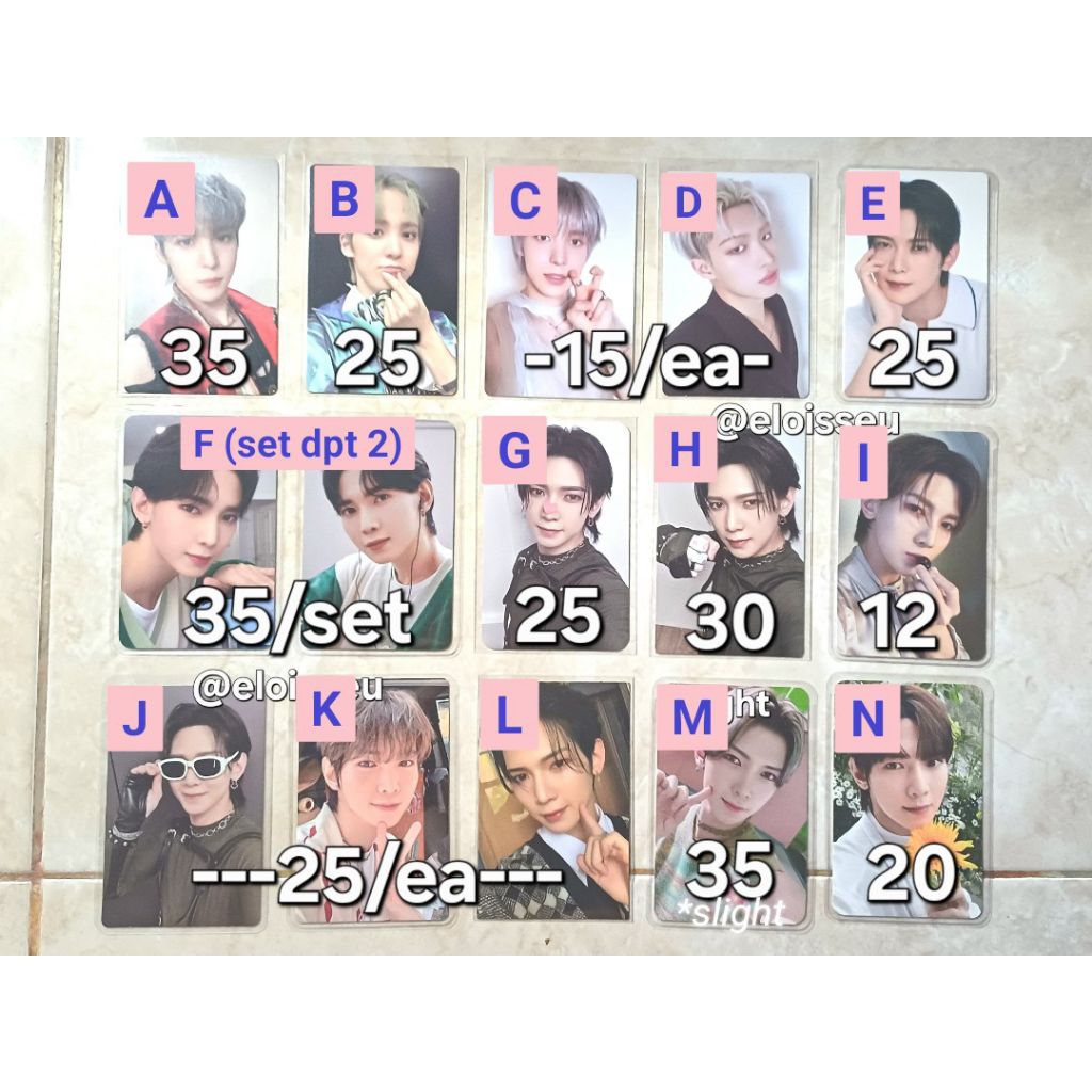 (READY) photocard ateez hongjoong seonghwa yunho yeosang san mingi wooyoung jongho gh1 gh2 crazy for