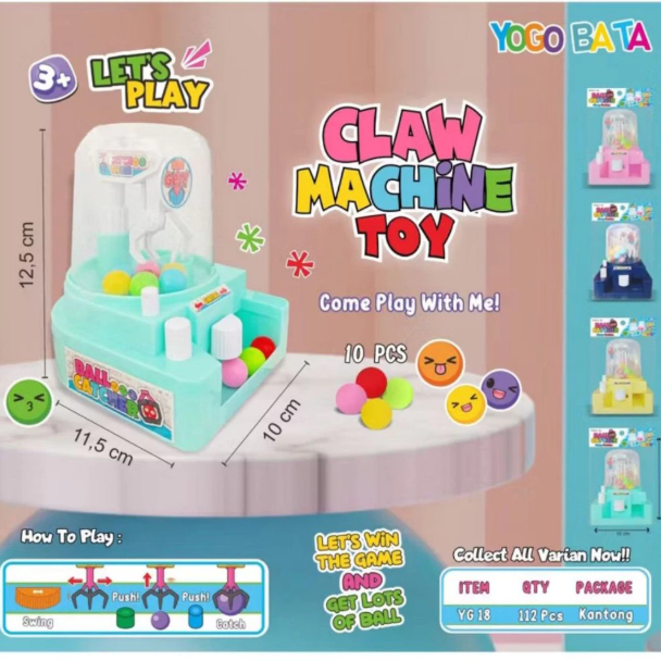 Mainan Anak Mesin Capit Mini Bola / Mainan Claw Machine Mini MURAH