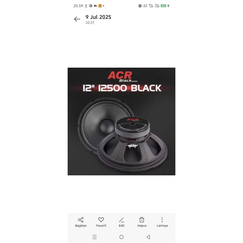 Speaker ACR 12inch 12500 ACR Woofer 450watt