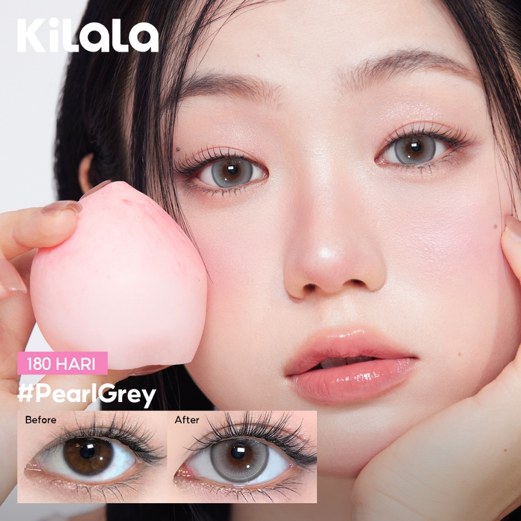 Kilala Pearl Grey Lensa Kontak Mata Warna, SoftlensLensa Kontak Minus untuk Penggunaan 6