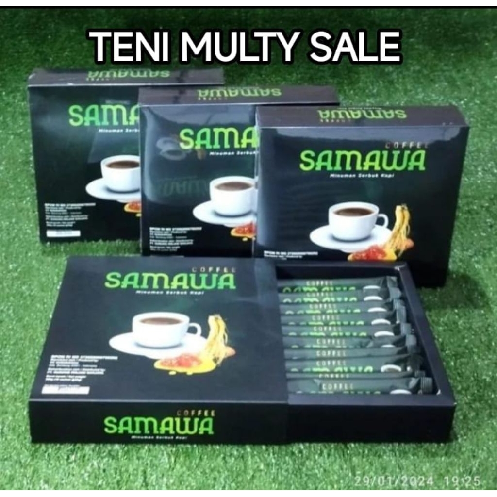 

SAMAWA COFFEE Kopi kebahagiaan suami istri (menambah vitalitas) isi 10 sachet