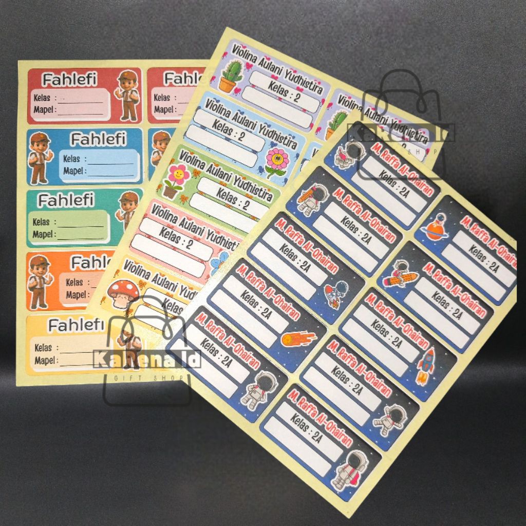 

Stiker Label Buku Custom Nama