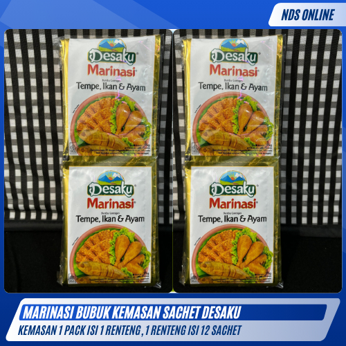 

Bumbu Marinasi Bubuk Desaku Sachet – Bumbu Praktis Siap Pakai | 1 Renteng Isi 12 Sachet