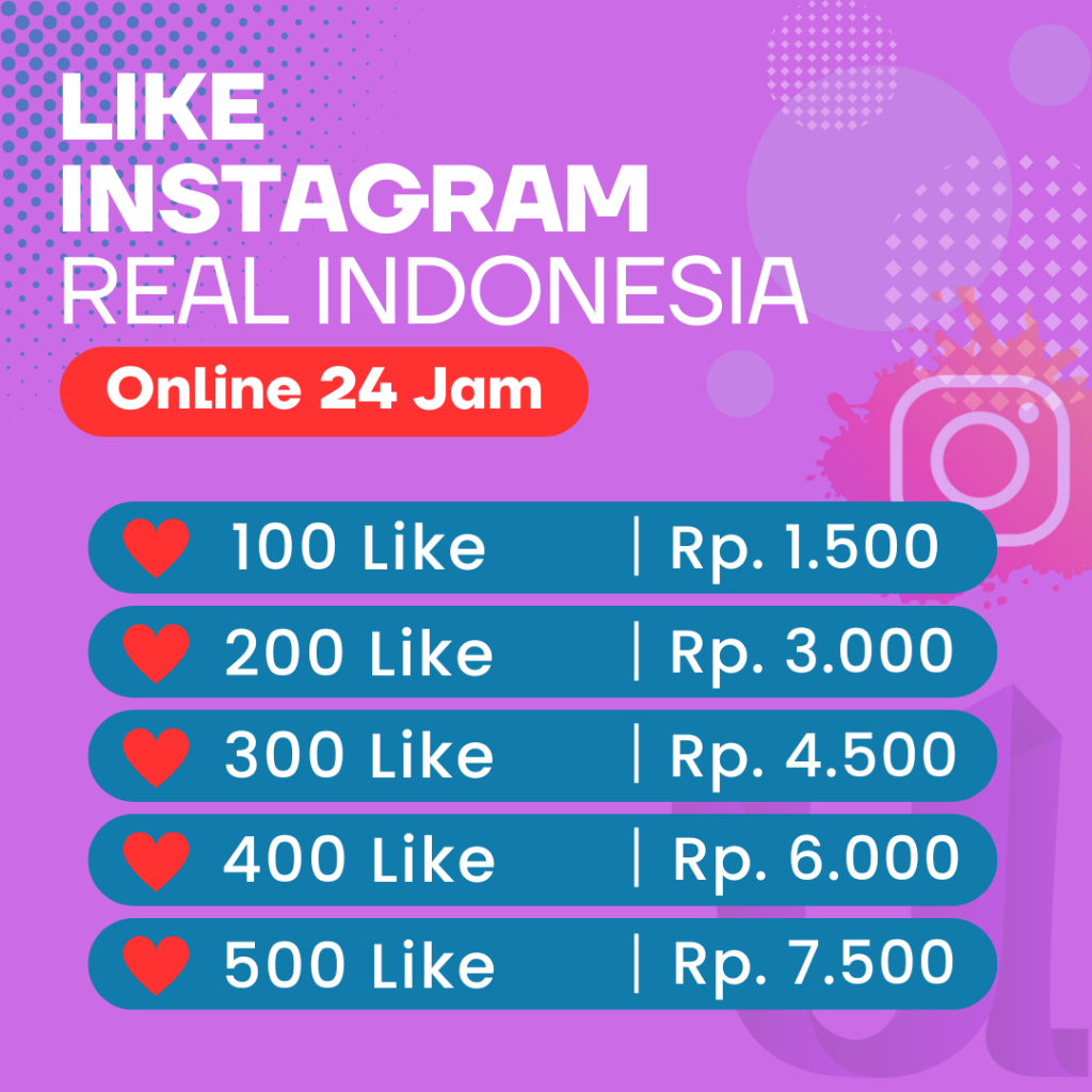 LIKE IG INSTAGRAM INDONESIA PERMANEN
