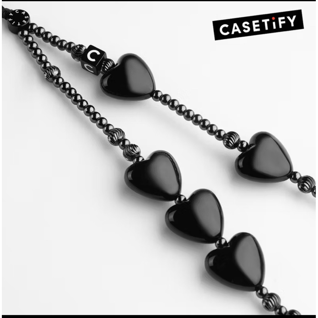 Casetify Gantungan Hp Obsidian Heart