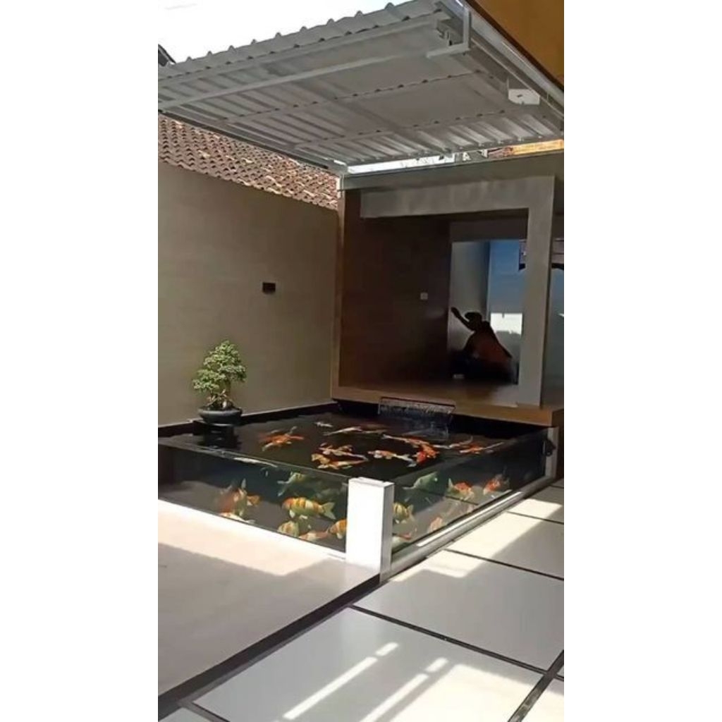 KOLAM IKAN KOI MINIMALIS INDOOR BATU ALAM ANDESIT/KOLAM IKAN MODEL EROPA
