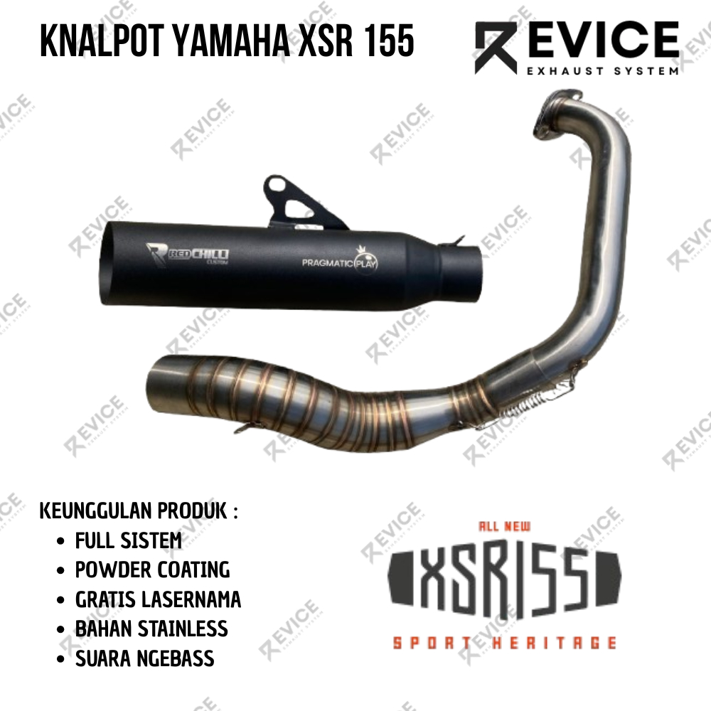 knalpot  yamaha xsr 155 full sistem - knalpot xsr 155 custom kolong