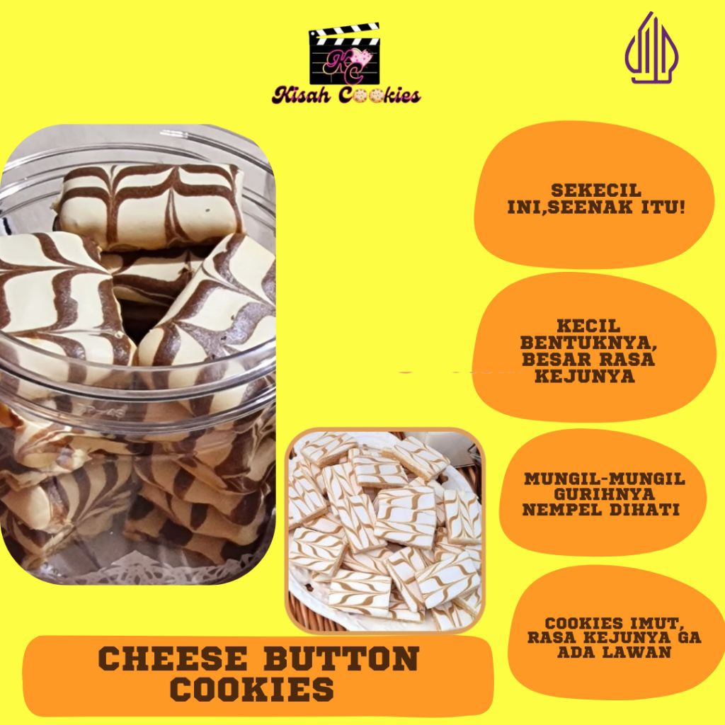 

CHEESE BUTTON COOKIES/keju/gurih/crunchy/cookies