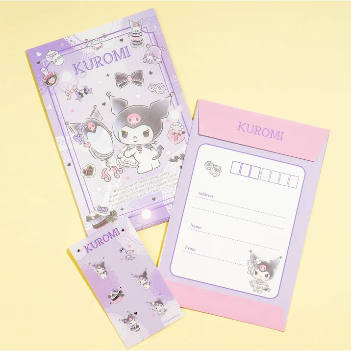 

[READY STOCK] Sanrio JAPAN x Yamanoshigyo Kuromi Daily Dress Up Letter Envelope Set – Made in Japan