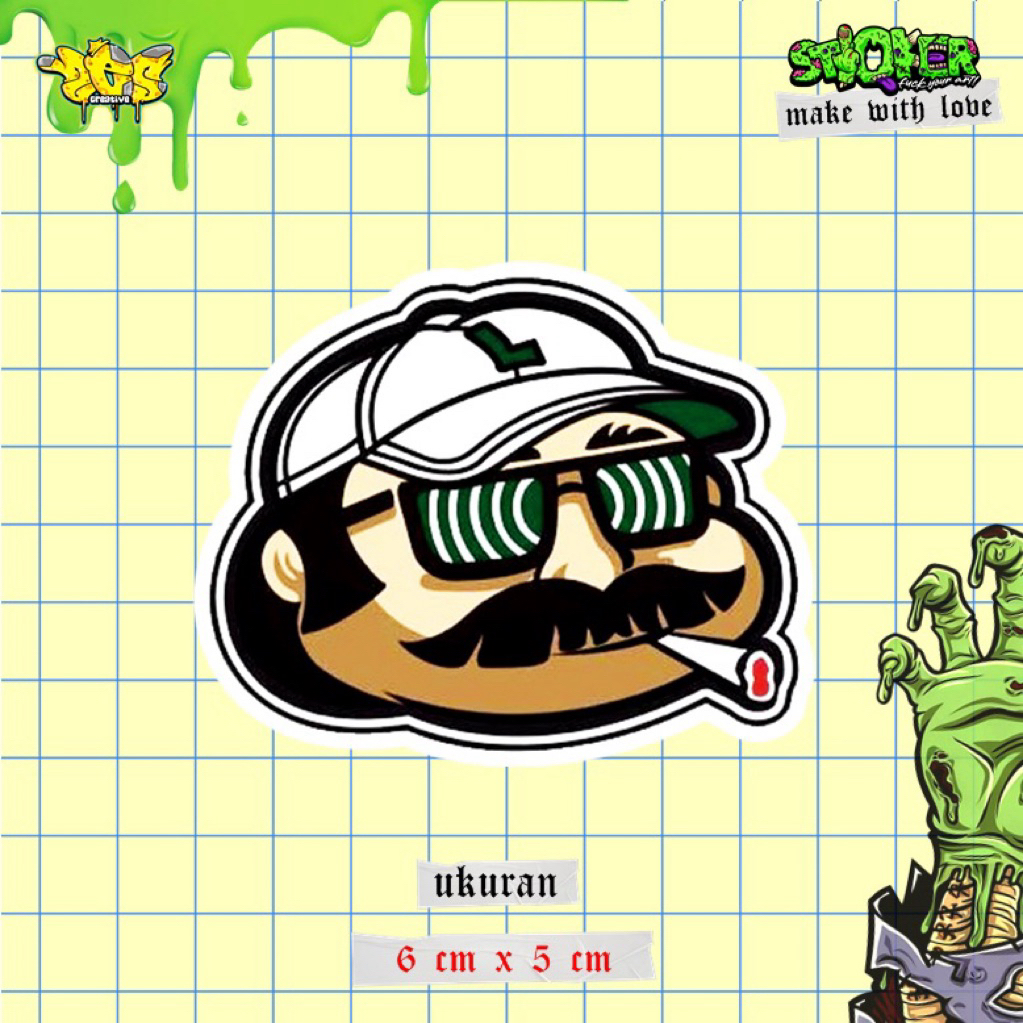 

sticker | satuan | tahan air & berkualitas | bahan ( vinyl glossy / hologram )