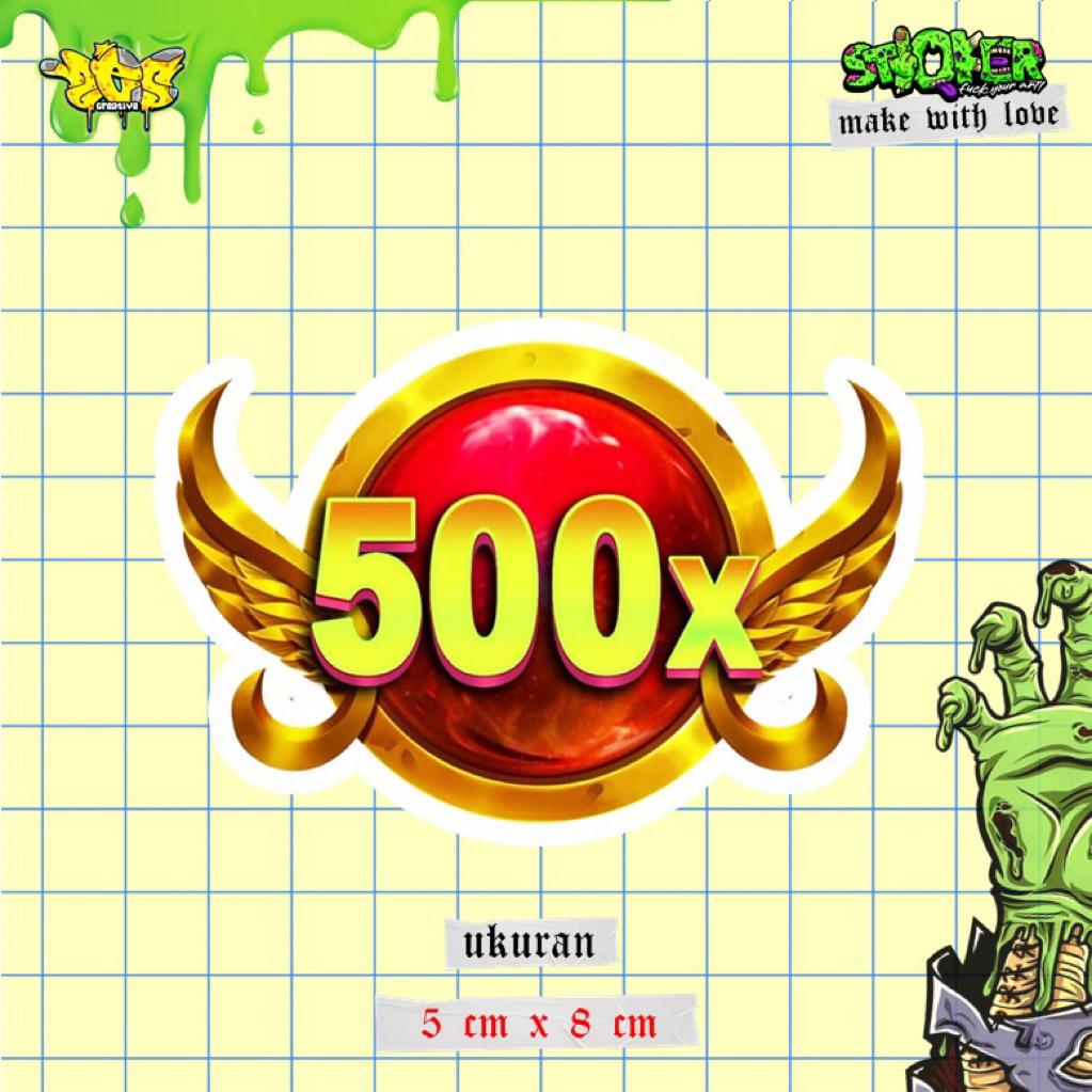 

sticker | satuan | tahan air & berkualitas | bahan ( vinyl glossy / hologram )