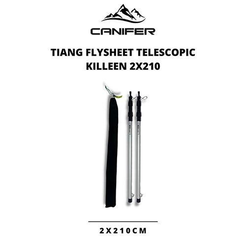 Canifer Advanture - Tiang Flysheet Teleskopik 260 Cm - Tiang Double Tarptent Awning Tenda