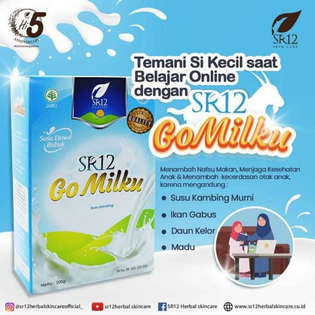

SR12 GOMILKU 200g SUSU KAMBING ETAWA SUSU KESEHATAN COKLAT STROBERI ORIGINAL DAN GOLD