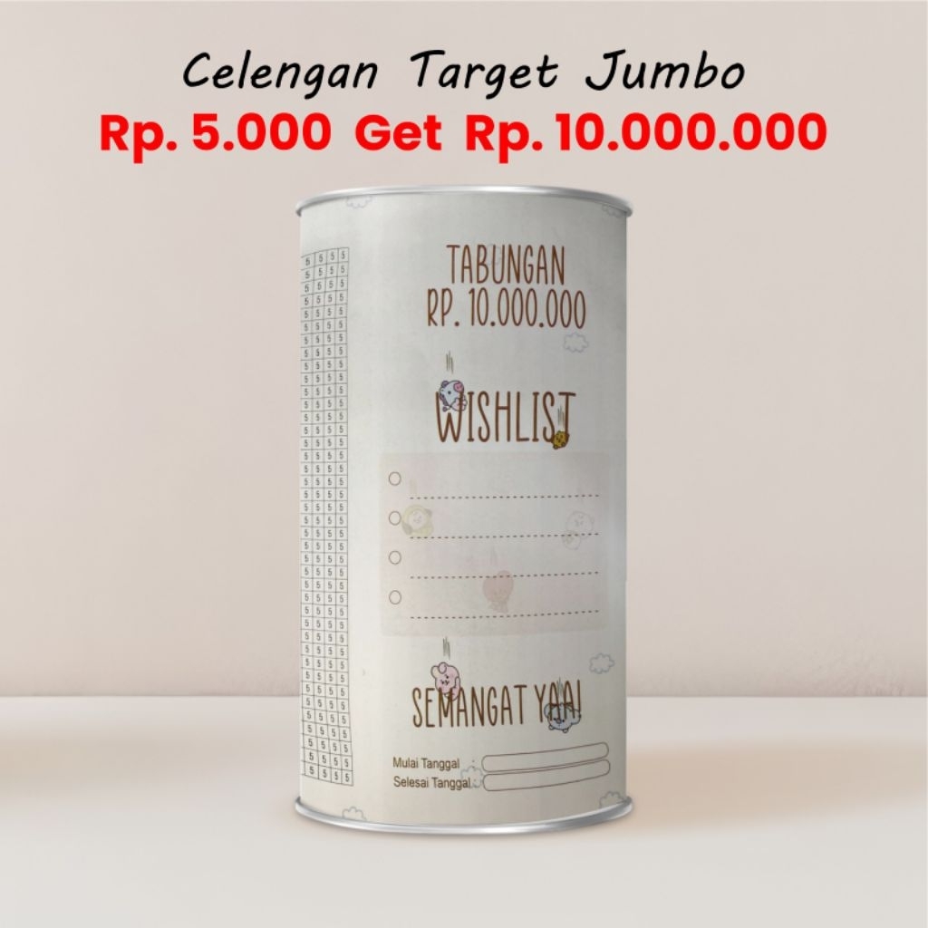 [JUMBO] CELENGAN TARGET 10 JUTA / CELENGAN VIRAL / CELENGAN TARGET JUMBO BUKAK TUTUP
