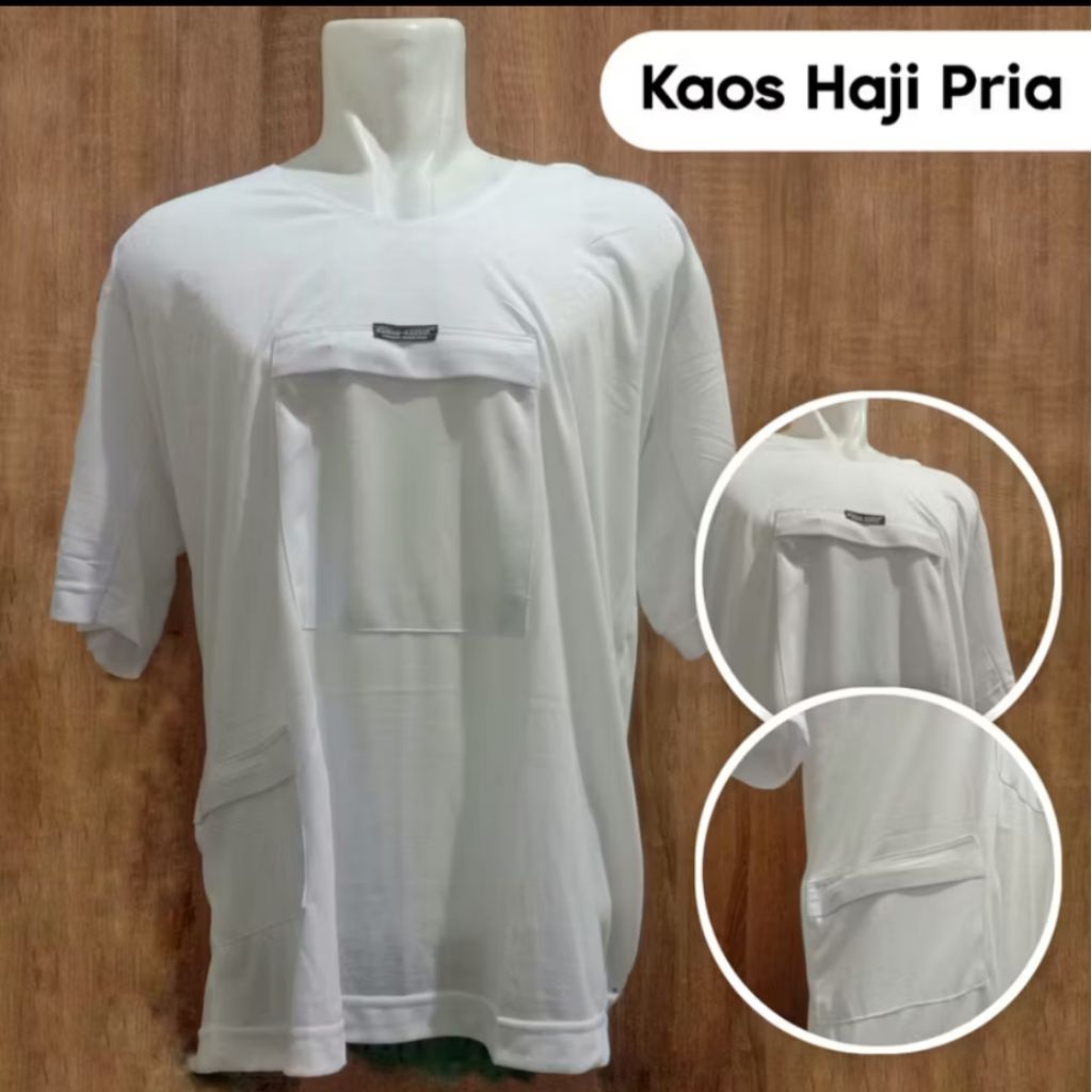 Baju Kaos Haji Umroh Lengan Pendek Pria Dewasa - Baju Haji Umrah Kaos Umroh Pria Baju Umroh Pria