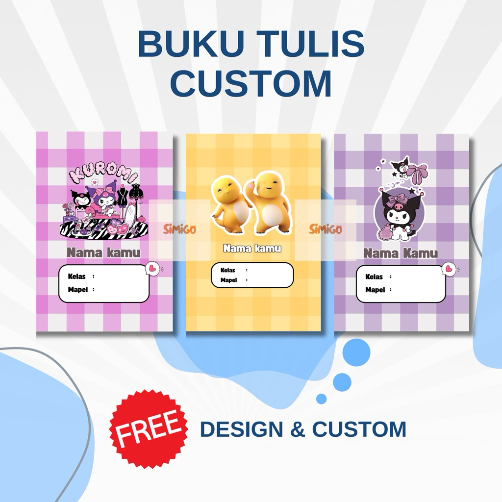 

Buku Tulis Custom Isi 30 lembar | Cute | Anak Sekolah | Lucu | Aesthetic | Termurah