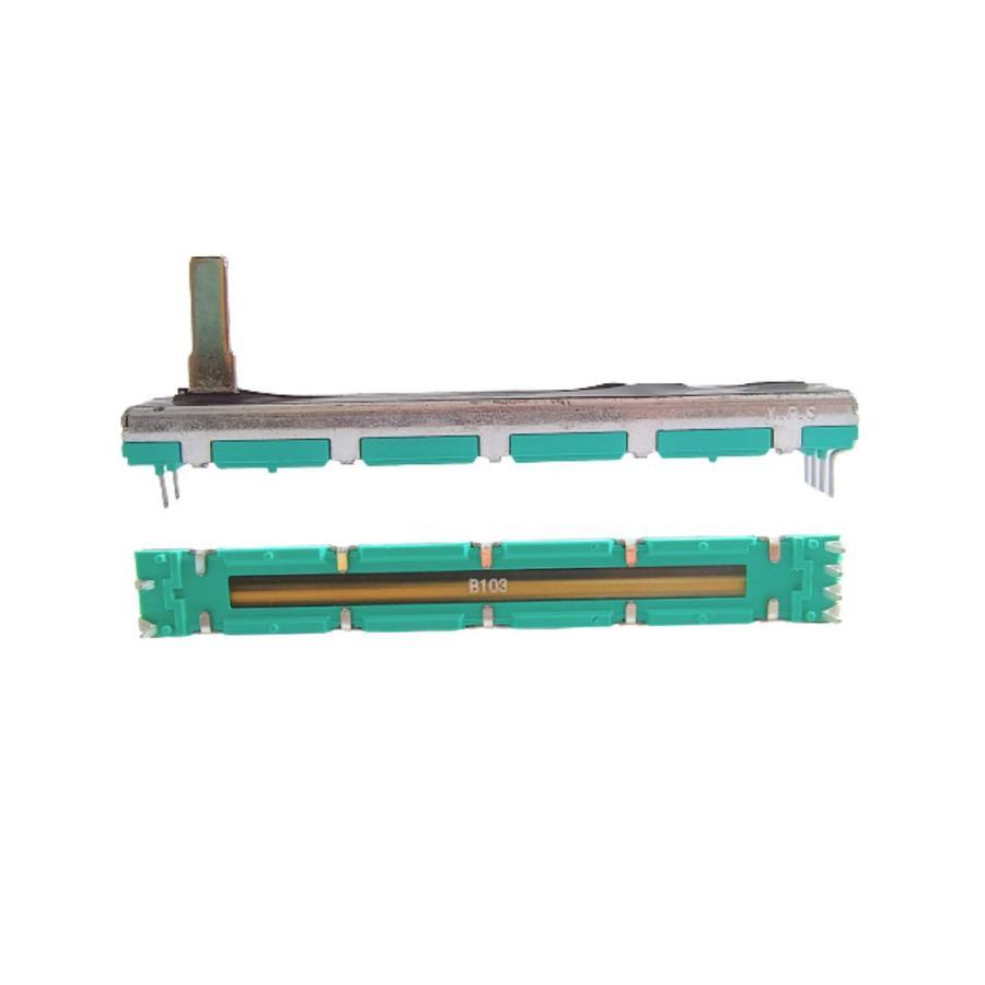 Potensio Geser 7.5cm Kaki 4-2 pin B10k Stereo Slide 7.5 cm Mixer 103