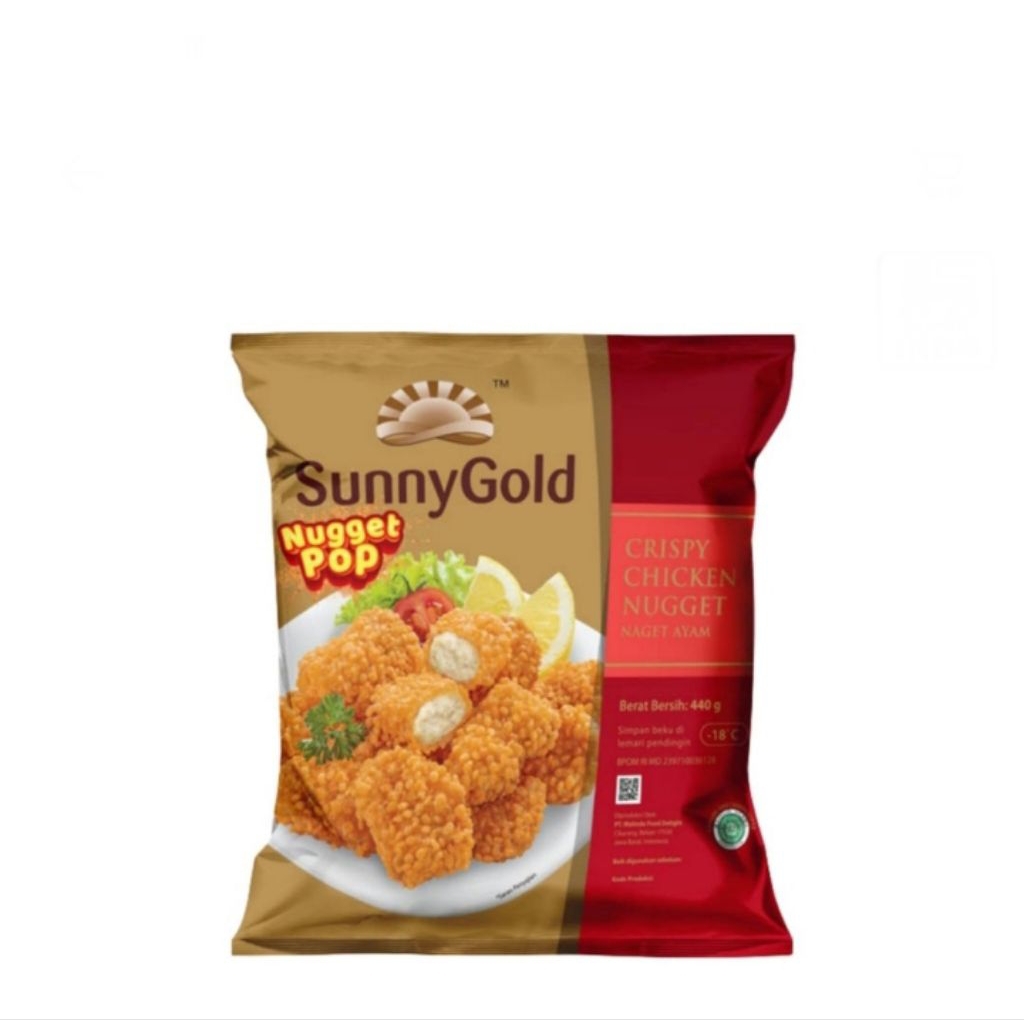

sunny gold chicken nugget pop pack 460 gram