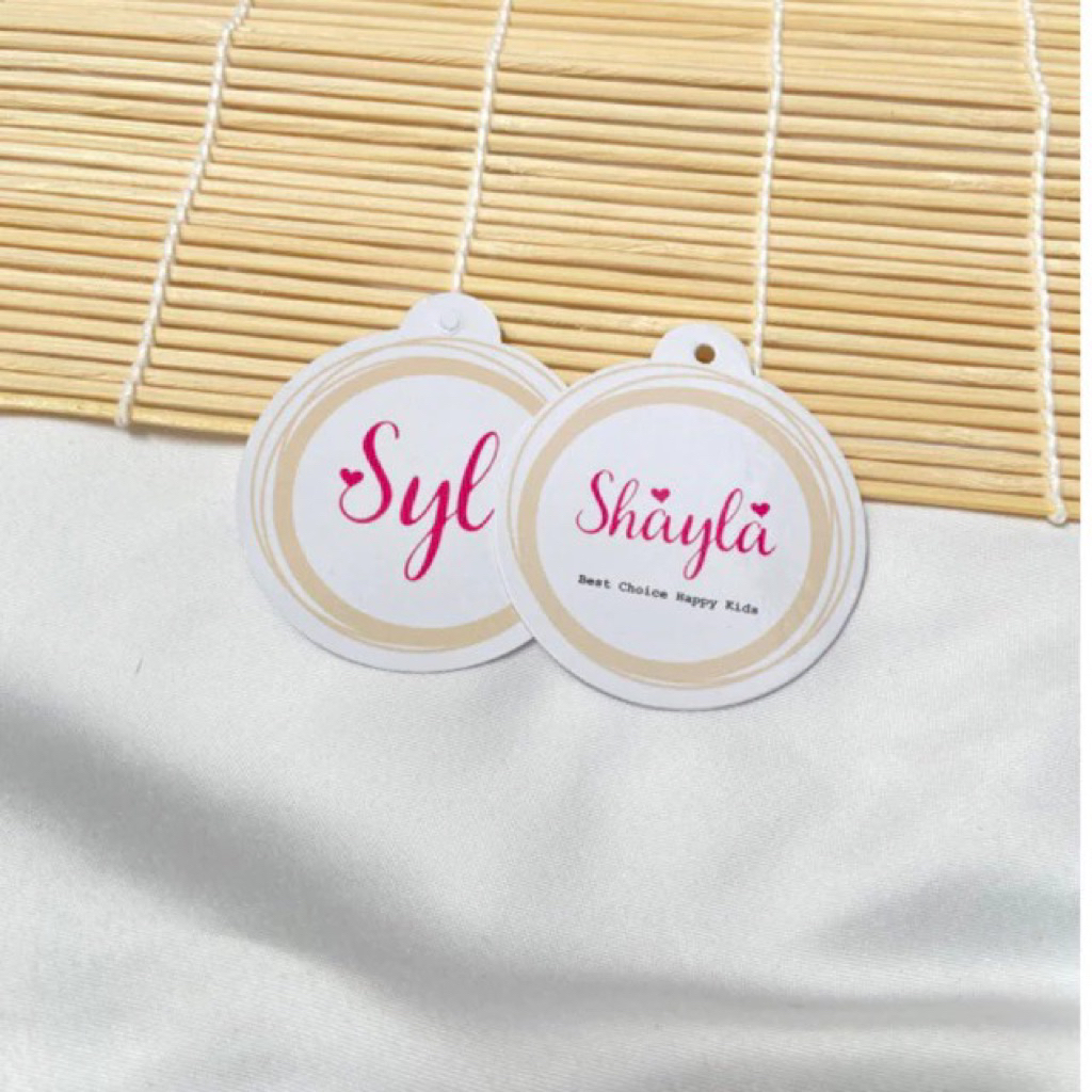 

hangTag hijab gantung 6000pcs Tipis 310gr/Hangtag Custom murah/ Hangtag Art paper murah Baju/Tag hijab 2sisi cbvvnb