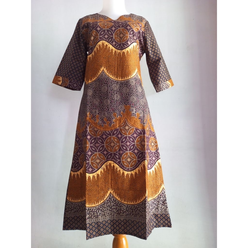 DRESS BATIK MODERN MOTIF ETNIK