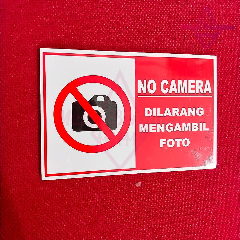 

Papan Tulisan No Camera Merha Putih Papan No Camera Dilarang Mengambil Foto - Mulyo Bersama