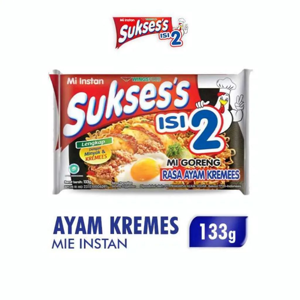 

Sukses's Mie Goreng Isi 2 Ayam Kremes 133g