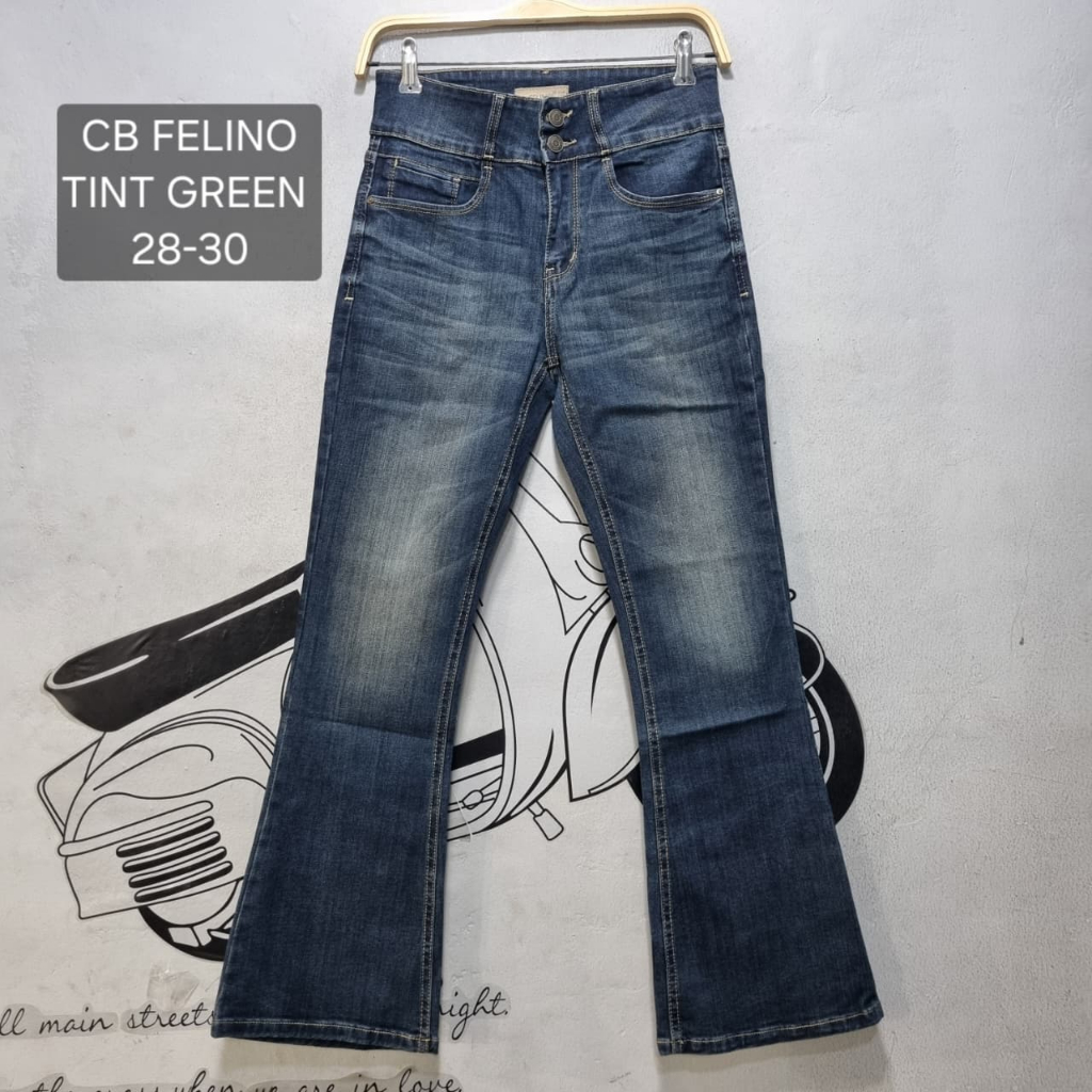 AKLAJEANS - BEST SELLER CELANA JEANS WANITA CUTBRAY FELINO TINT GREEN PREMIUM QUALITY 