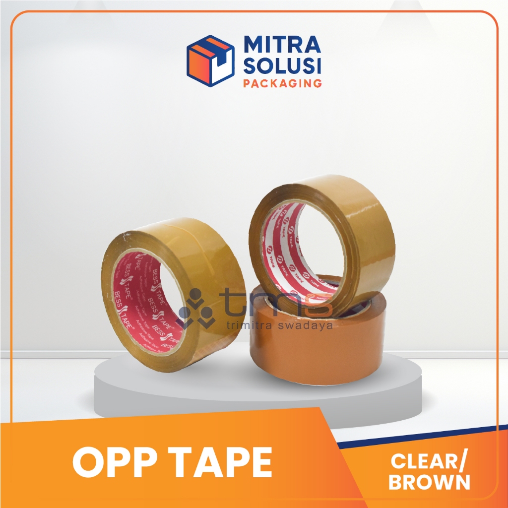

LAKKBAN OPP TAPE CLEAR/BROWN 45mm x 90y x 42mic
