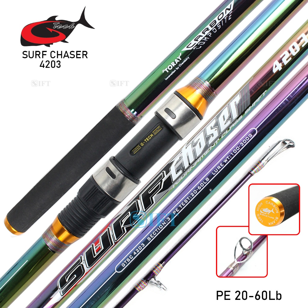 Joran G-TECH SURF CHASER 420 450 CM | Tournament Class Shaft | Rockfishing Pasiran Laut Resmi GTech 