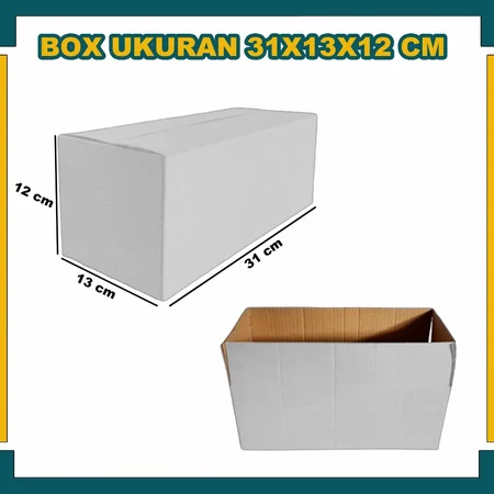 

(10pcs) Box Hampers Kemasan Kado Hadiah Souvenir Dus Snack 31x13x12cm Motif Putih Polos
