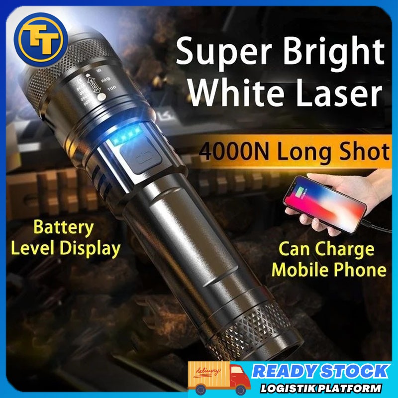 Senter Swat Mini XHP50 USB Type-C LED Senter Super Terang Air 18650 Baterai Tahan Lama