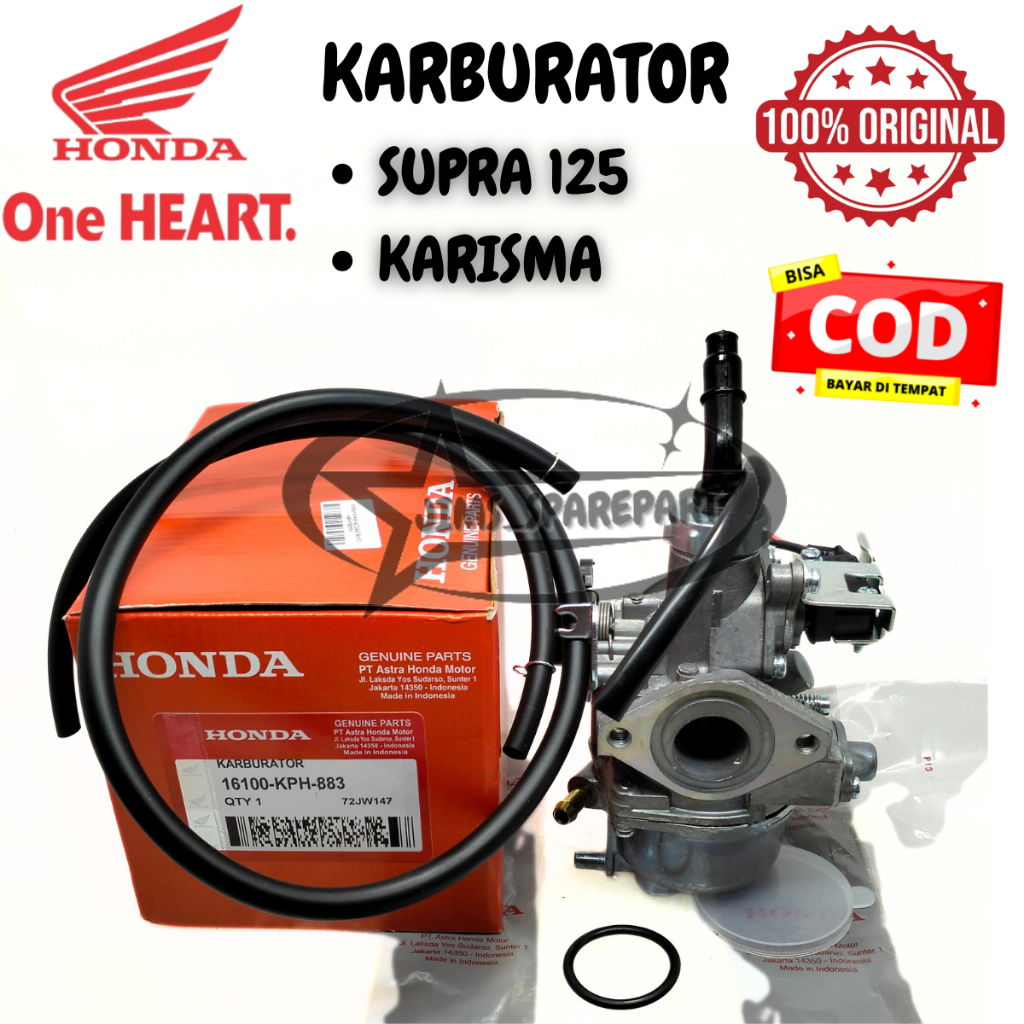 KARBURATOR KARBU ASSY HONDA KPH SUPRA 125 KARISMA KUALITAS STANDAR KARBULATOR KUALITAS ASLI AHM ORI 