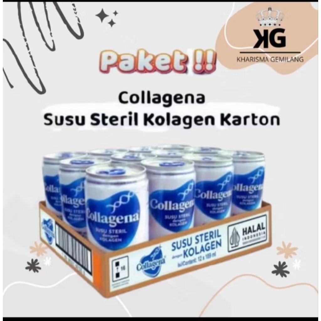 

KOLLAGENA 1 PACK ISI 12 kaleng susu sterill kolagena Colagen 189 milik murah promosi dewasa