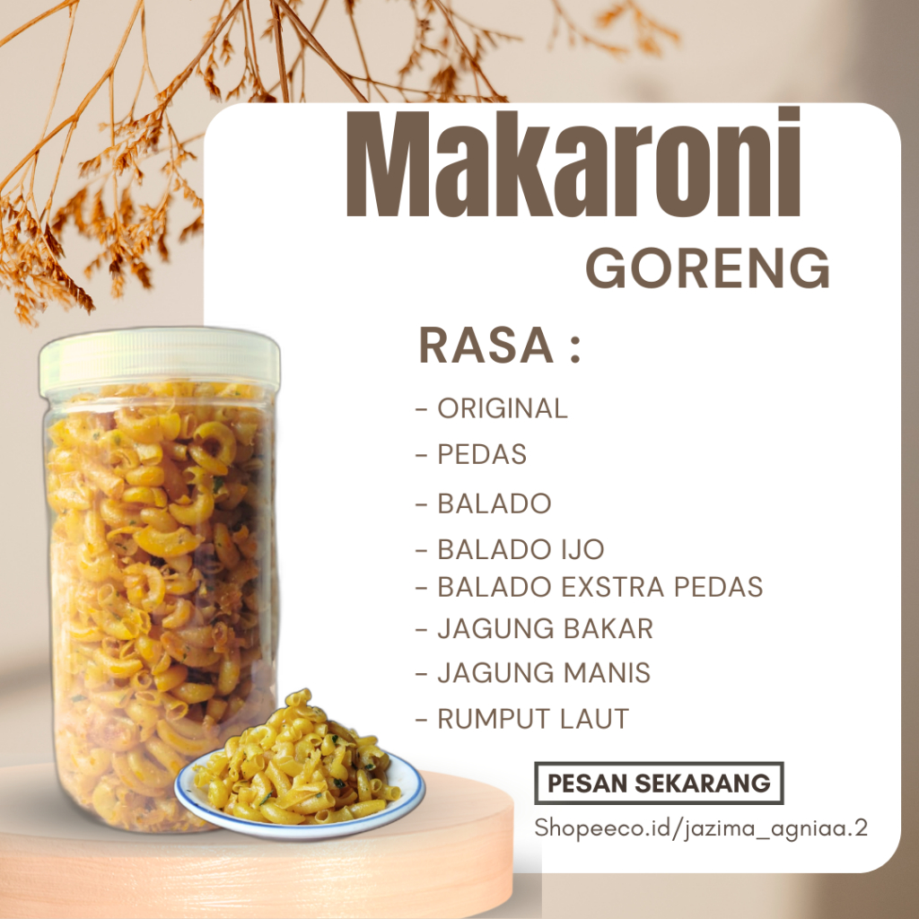 

Makaroni Bantet Pedas Cemilan Sehari Hari Bisa COD Murah Makaroni Mantap Renyah Gurih Tanpa Pengawet