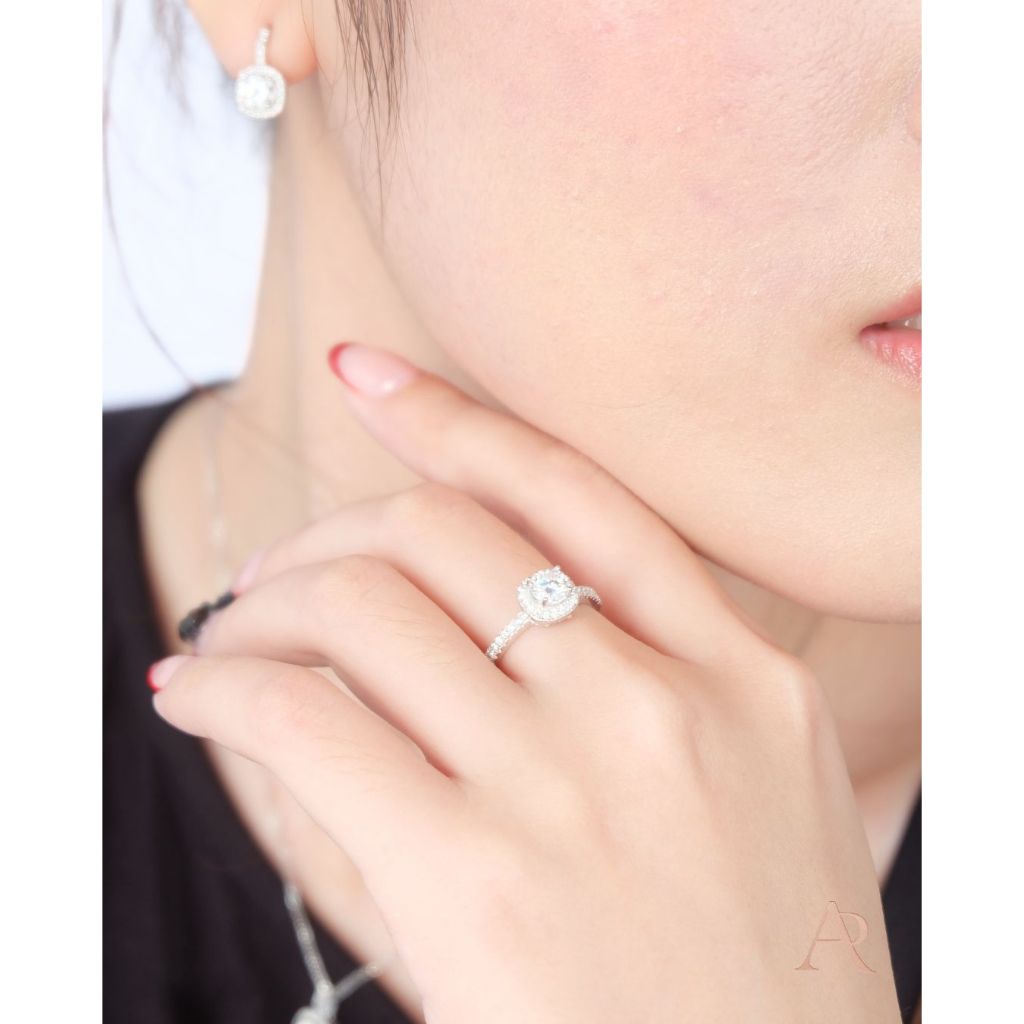 {ARVEE} - LYRA RING | CINCIN MOISSANITE MOISSANITE PREMIUM PERHIASAN MOISSANITE CINCIN WANITA Sterli