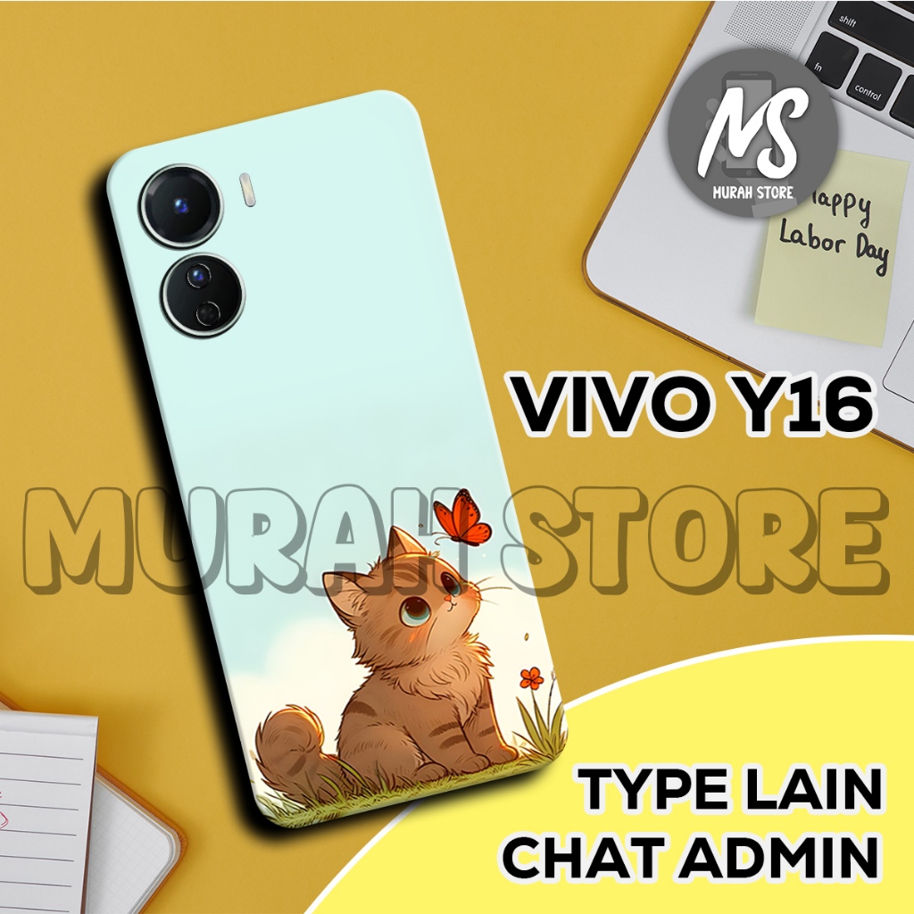 Softcase Karet VIVO Y16/MS29/Motif KUCING/Case VIVO Y16/Silikon VIVO Y16