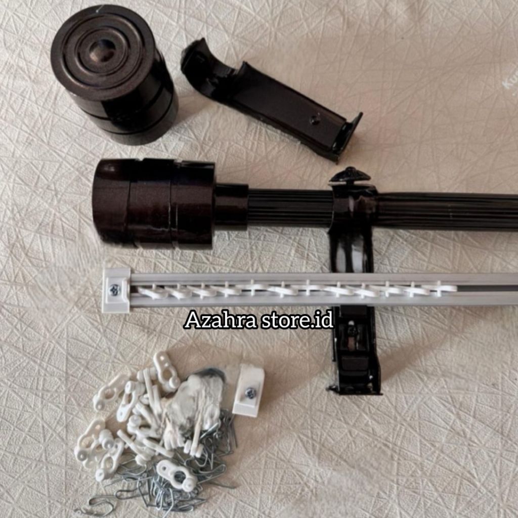 Batang Besi Double Rell Gorden Dan Vitrase Full Sett Minimalis