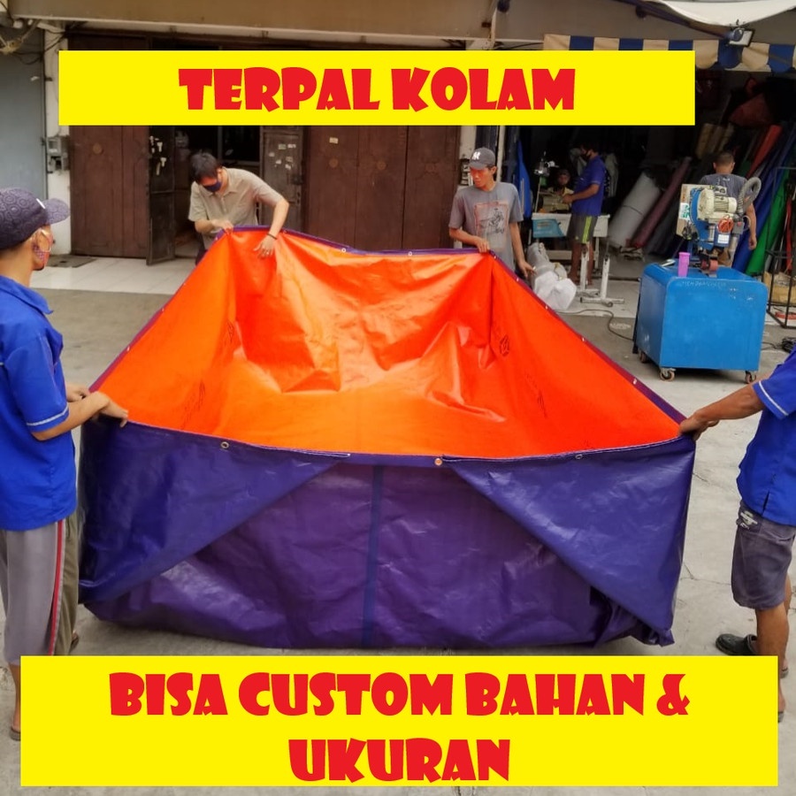 TERPAL KOLAM UK  8X6X1 M BAHAN A12 KOREA KOLAM TERPAL