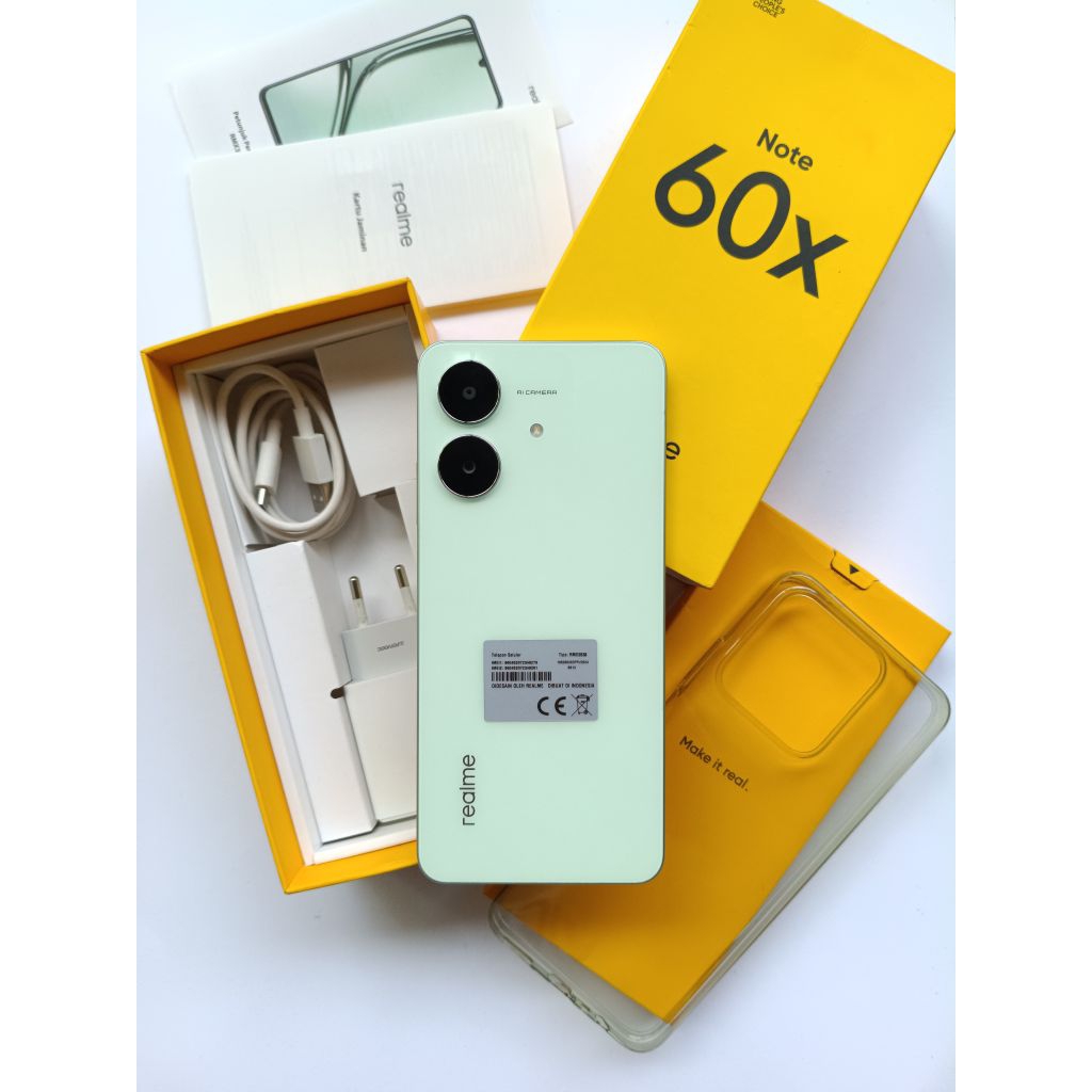 Realme Note 60x 4/64 - Green ( Bekas/Second )